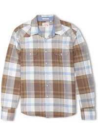 Lucky Brand Jeans Great Oak Western Plaid Shirt