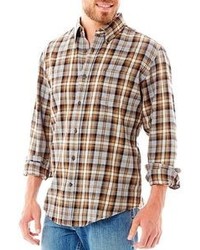 St Johns Bay St Johns Bay Long Sleeve Plaid Flannel Shirt