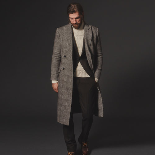 Club Monaco Cashmere Herringbone Topcoat, $2,000 | Club Monaco | Lookastic