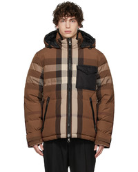 Burberry Brown Down Check Puffer Jacket