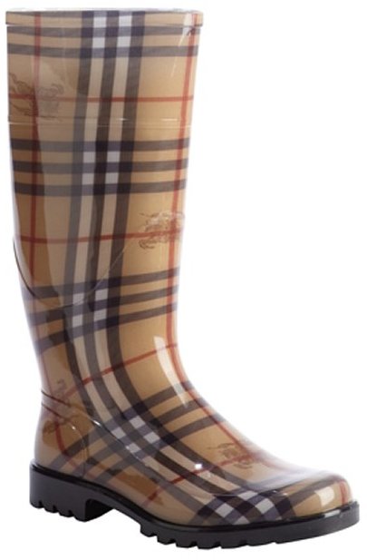 burberry plaid rain boots