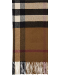 Burberry Brown Oversized Check Scarf