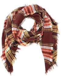 Study In Style Brown Plaid Scarf