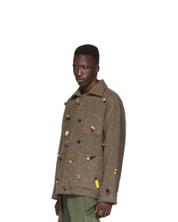 Bode Brown Wool Tweed Jacket