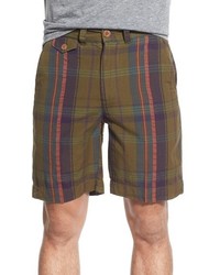 Brown Plaid Shorts