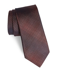 Brown Plaid Silk Tie