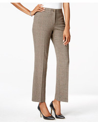 JM Collection Plaid Straight Leg Trousers Only At Macys