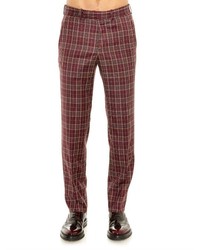 Alexander McQueen Check Wool Twill Trousers