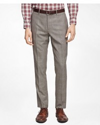 Brown Plaid Wool Pants