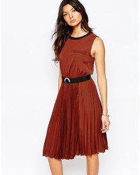 Mango Pleated Midi Dress