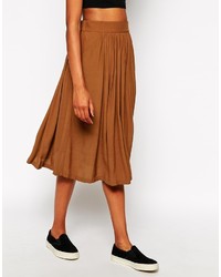 Monki Midi Skirt With Pockets