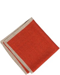 Altea Pocket Square With Contrast Edging Wool