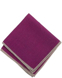 Altea Pocket Square With Contrast Edging Wool