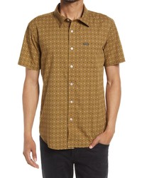 Brown Polka Dot Short Sleeve Shirt