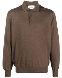 D4.0 Fine Knit Long Sleeve Polo Shirt