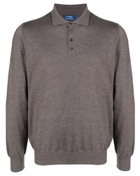 Barba Long Sleeve Cashmere Polo Shirt