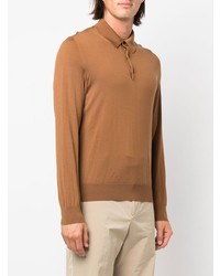 Z Zegna Long Sleeve Knitted Polo Shirt
