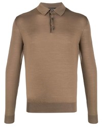Ermenegildo Zegna Long Sleeved Knitted Polo Shirt