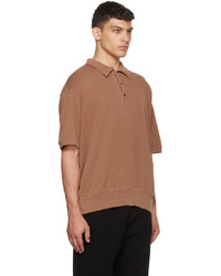 Les Tien Brown Cotton Polo