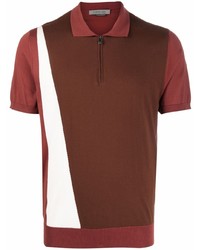 Corneliani Colour Block Cotton Polo Shirt