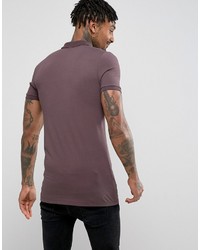 Asos Extreme Muscle Longline Polo In Jersey