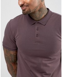 Asos Extreme Muscle Longline Polo In Jersey