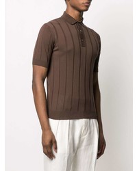 Lardini Ribbed Short Sleeved Polo Shirt