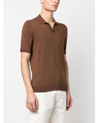 Tagliatore Short Sleeve Knitted Polo Shirt