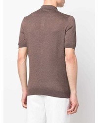 Tagliatore Short Sleeve Silk Polo Shirt