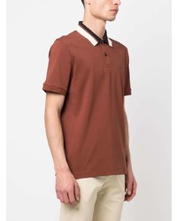 BOSS Stripe Detail Cotton Polo Shirt