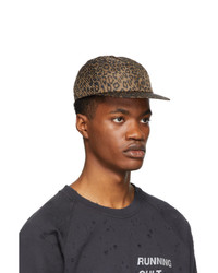 Satisfy Brown And Black Leopard Perforated Running Cap