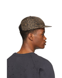 Satisfy Brown And Black Leopard Perforated Running Cap