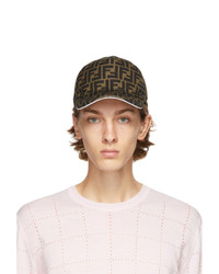 Fendi Brown And White Forever Cap