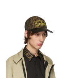 Fendi Brown And Yellow Forever Cap