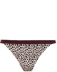 Topshop Leopard Print Sporty Tanga Bikini Bottoms
