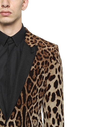 Dolce & Gabbana Leopard Printed Satin Evening Jacket, $1,737