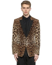 Dolce & Gabbana Leopard Printed Satin Evening Jacket, $1,737