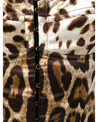 Dolce & Gabbana Leopard Print Bustier Top