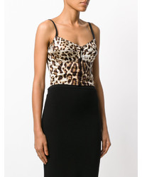 Dolce & Gabbana Leopard Print Bustier Top