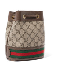 Gucci Ophidia Mini Textured Med Printed  Canvas Bucket Bag