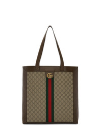 Gucci Brown And Beige Gg Ophidia Tote