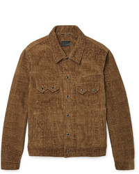 Brown Print Corduroy Jacket
