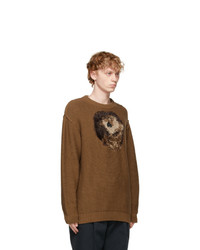 Doublet Brown Hand Knitting Jacquard Sweater