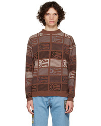 Rassvet Brown Jacquard Sweater
