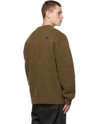 Ader Error Khaki Crewneck Sweater