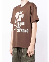 Mastermind World Be Strong Slogan Print T Shirt