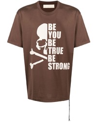 Mastermind World Be Strong Slogan Print T Shirt