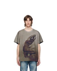 Vyner Articles Brown And Black Digital Cod Print T Shirt