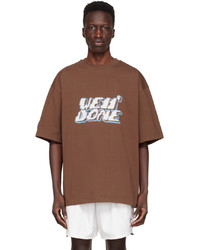 We11done Brown Neon Sign T Shirt