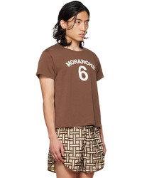 CONNOR MCKNIGHT Brown Printed T Shirt